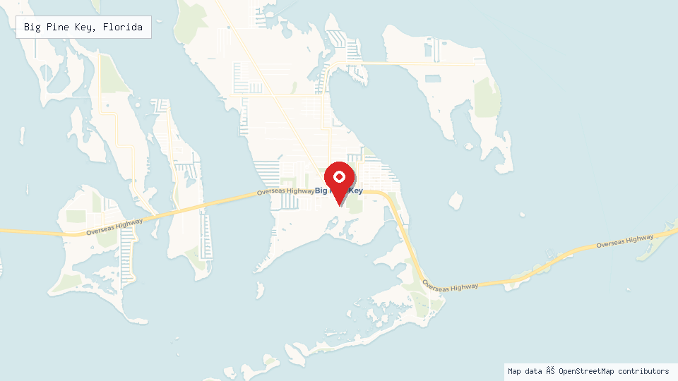 Street map of Big Pine Key, Florida with location pin