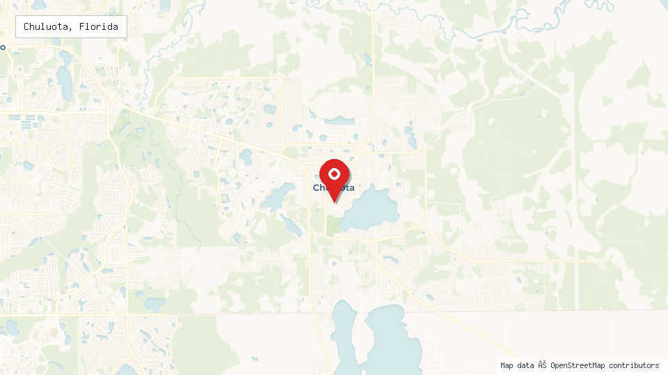 Street map of Chuluota, Florida with location pin