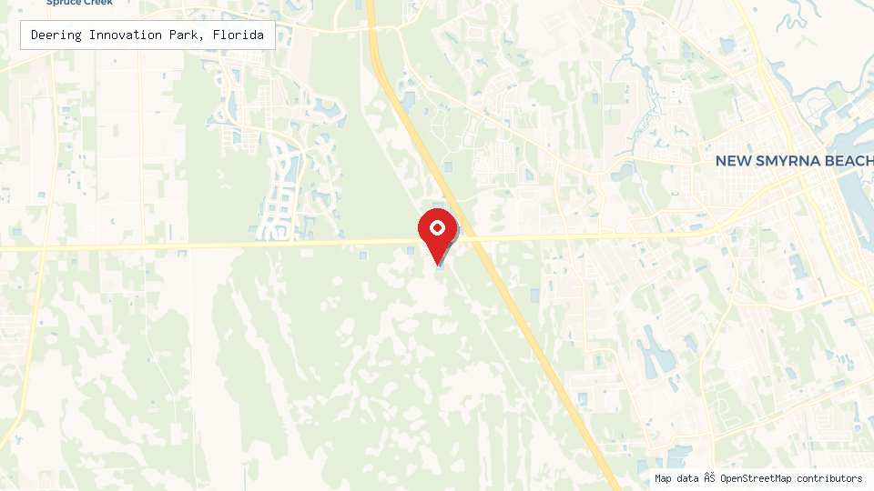 Street map of Deering Innovation Park, Florida with location pin