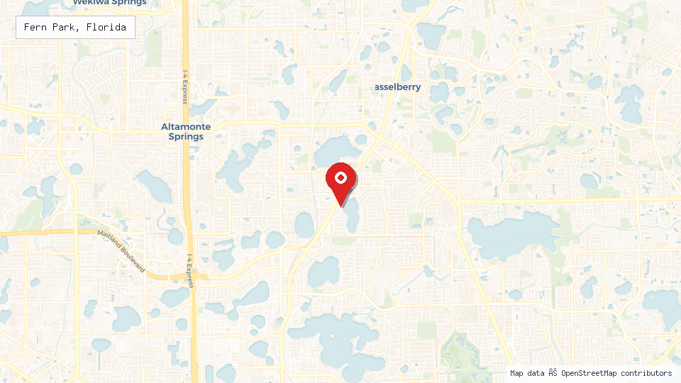 Street map of Fern Park, Florida with location pin