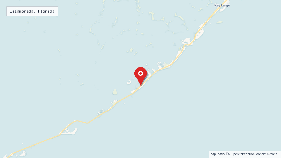 Street map of Islamorada, Florida with location pin