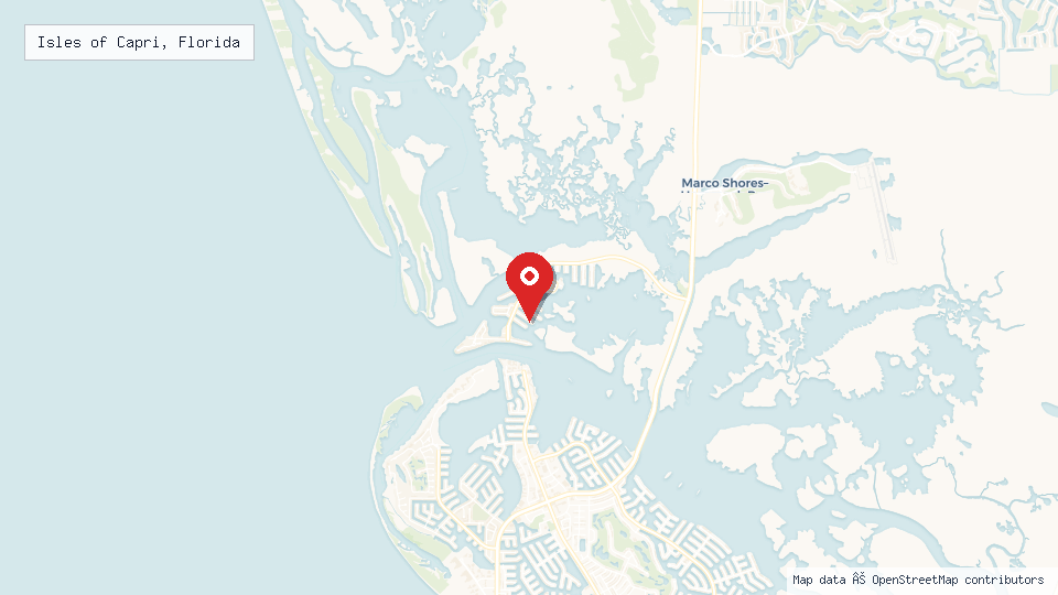 Street map of Isles of Capri, Florida with location pin