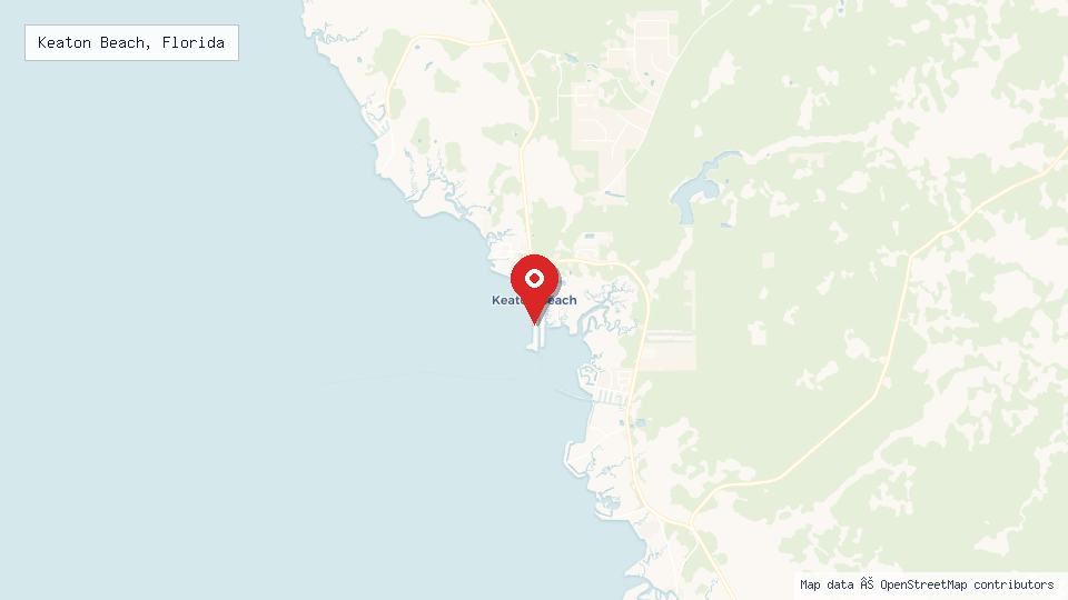 Street map of Keaton Beach, Florida with location pin