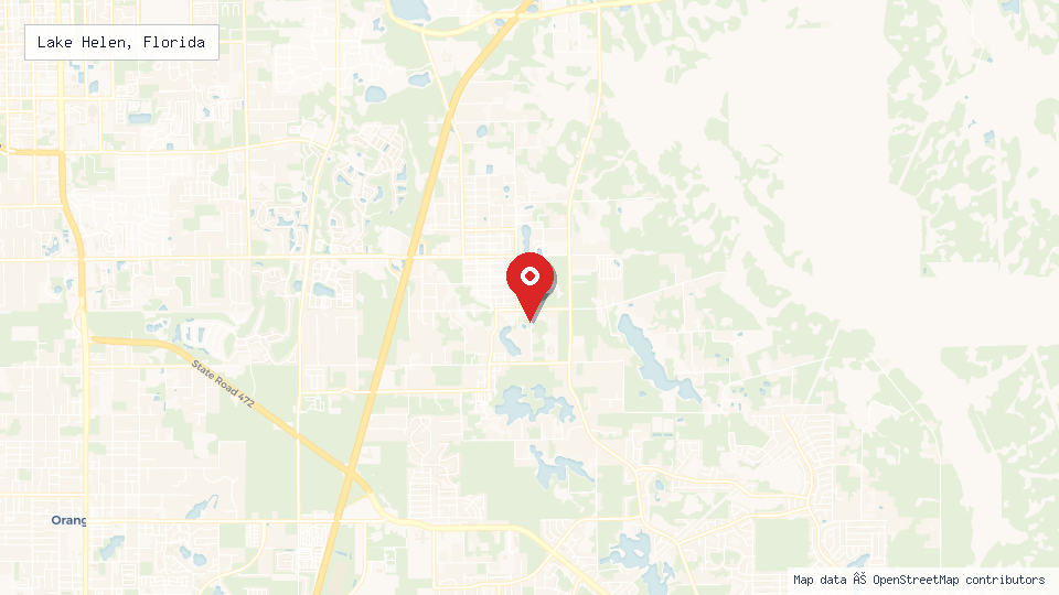 Street map of Lake Helen, Florida with location pin