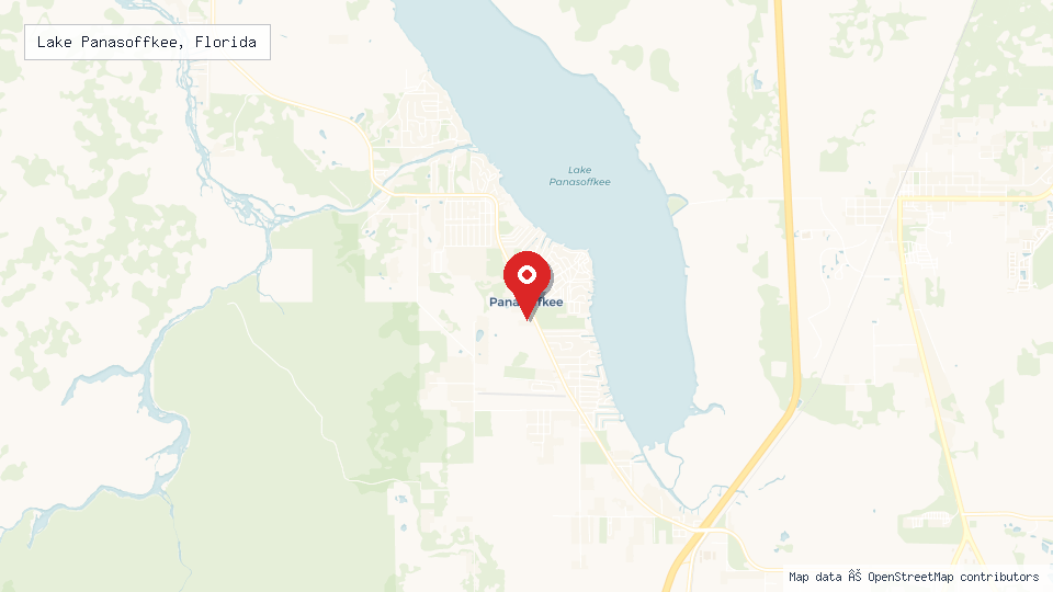 Street map of Lake Panasoffkee, Florida with location pin