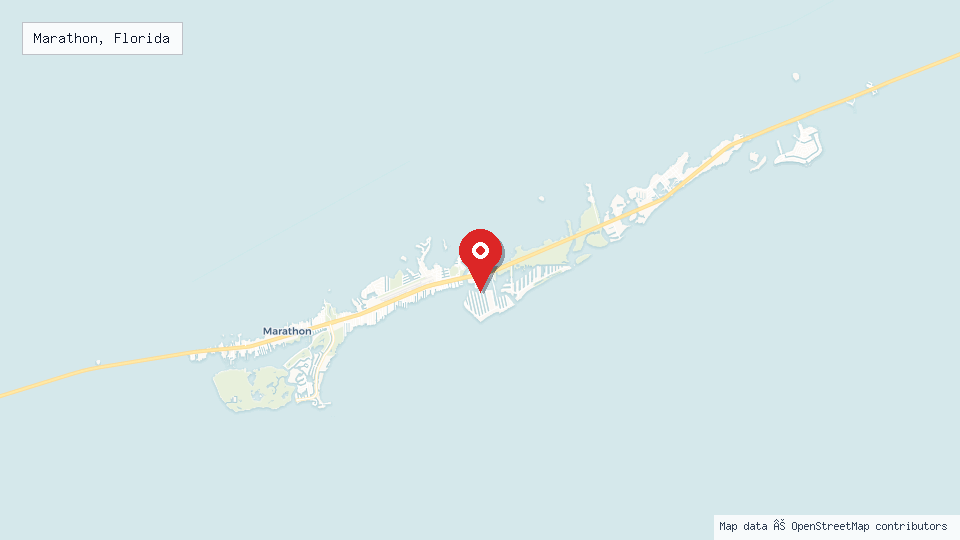 Street map of Marathon, Florida with location pin