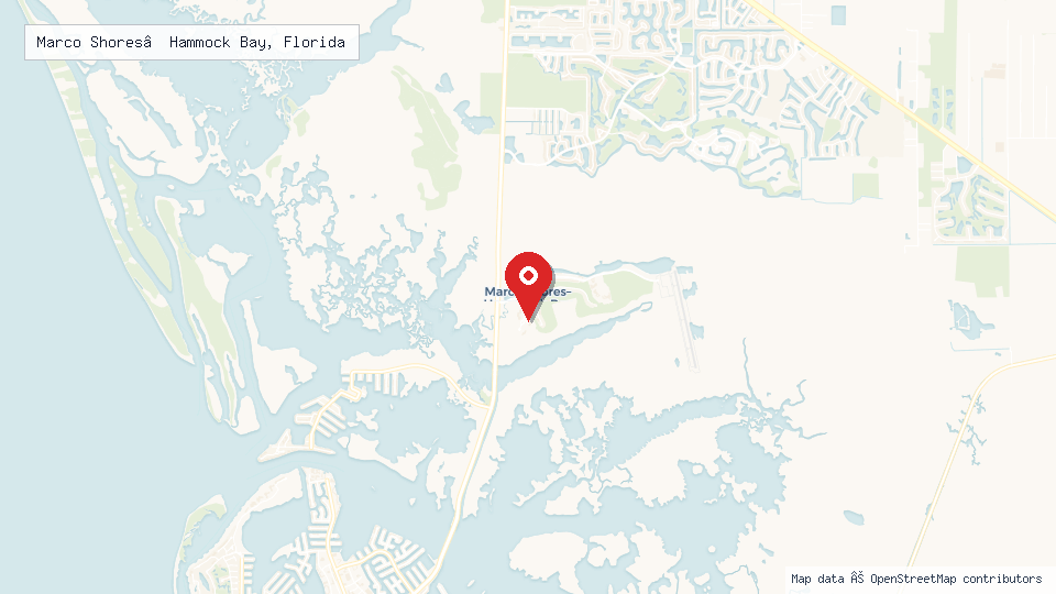 Street map of Marco Shores–Hammock Bay, Florida with location pin