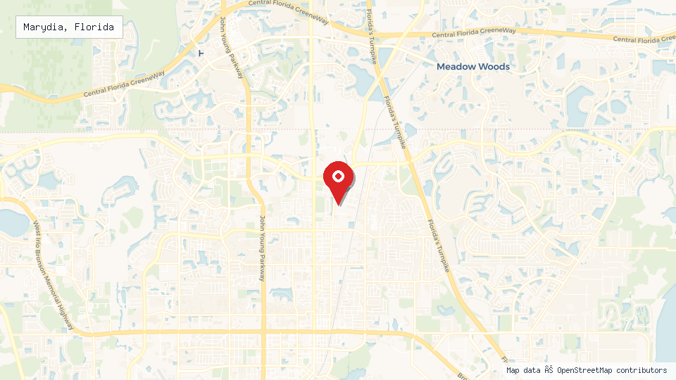 Street map of Marydia, Florida with location pin