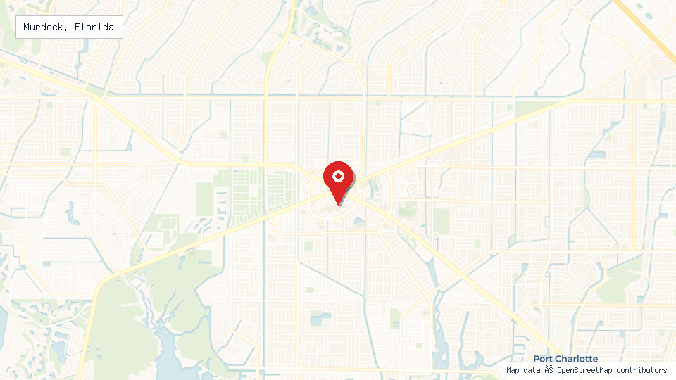 Street map of Murdock, Florida with location pin