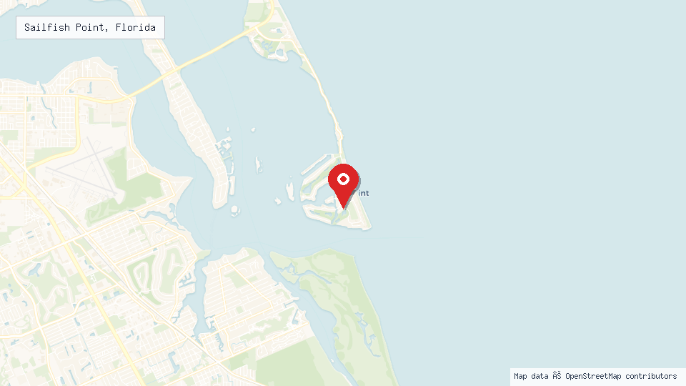 Street map of Sailfish Point, Florida with location pin