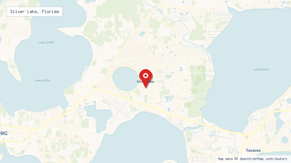 Street map of Silver Lake, Florida with location pin