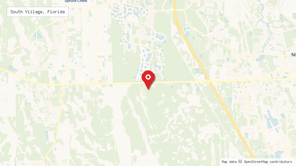 Street map of South Village, Florida with location pin