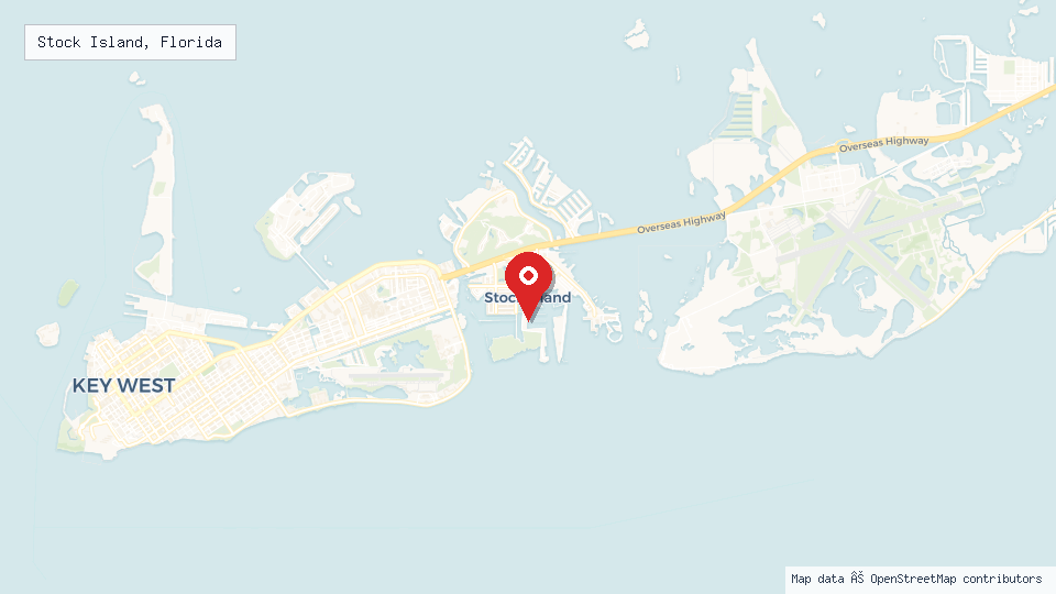 Street map of Stock Island, Florida with location pin