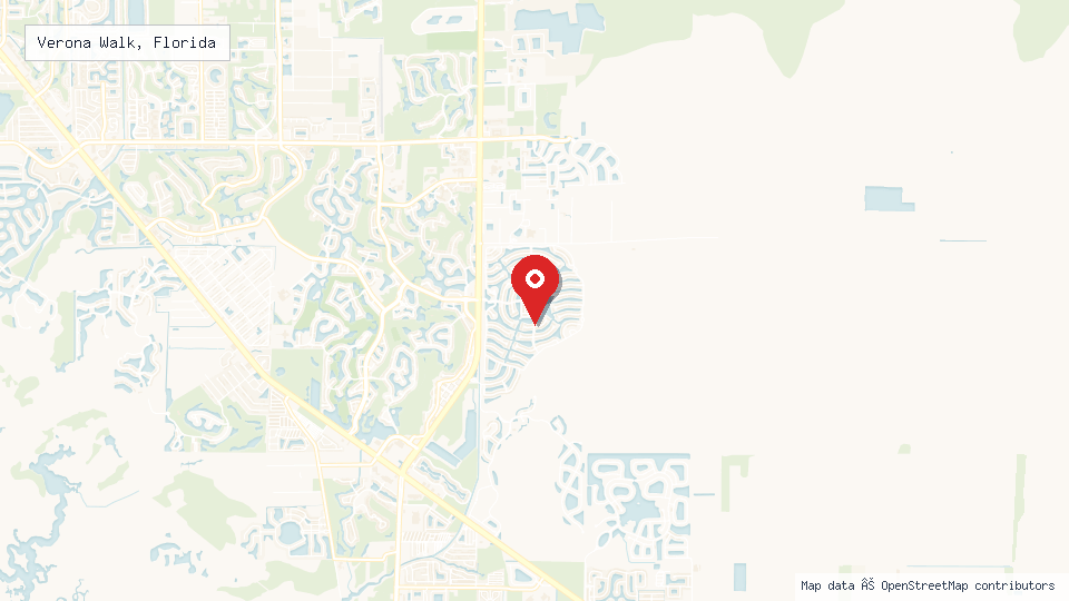 Street map of Verona Walk, Florida with location pin
