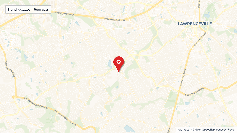 Street map of Murphyville, Georgia with location pin