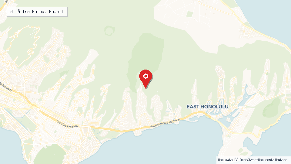 Street map of ‘Āina Haina, Hawaii with location pin