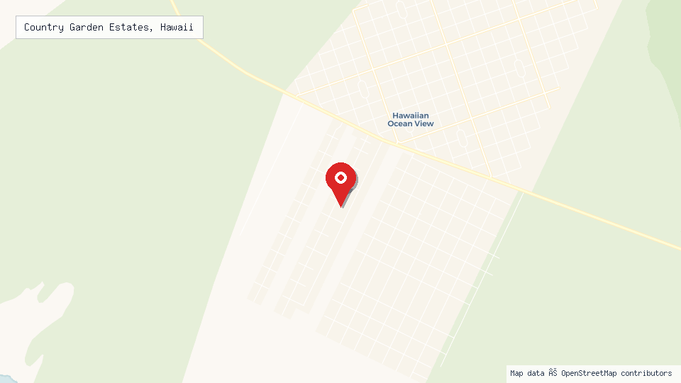 Street map of Country Garden Estates, Hawaii with location pin