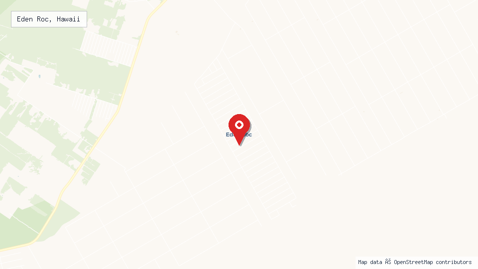 Street map of Eden Roc, Hawaii with location pin