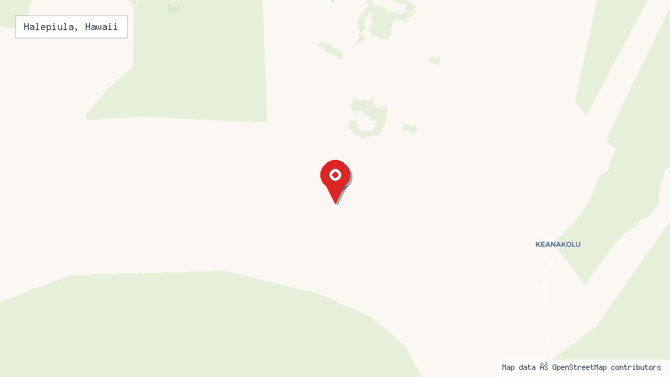 Street map of Halepiula, Hawaii with location pin