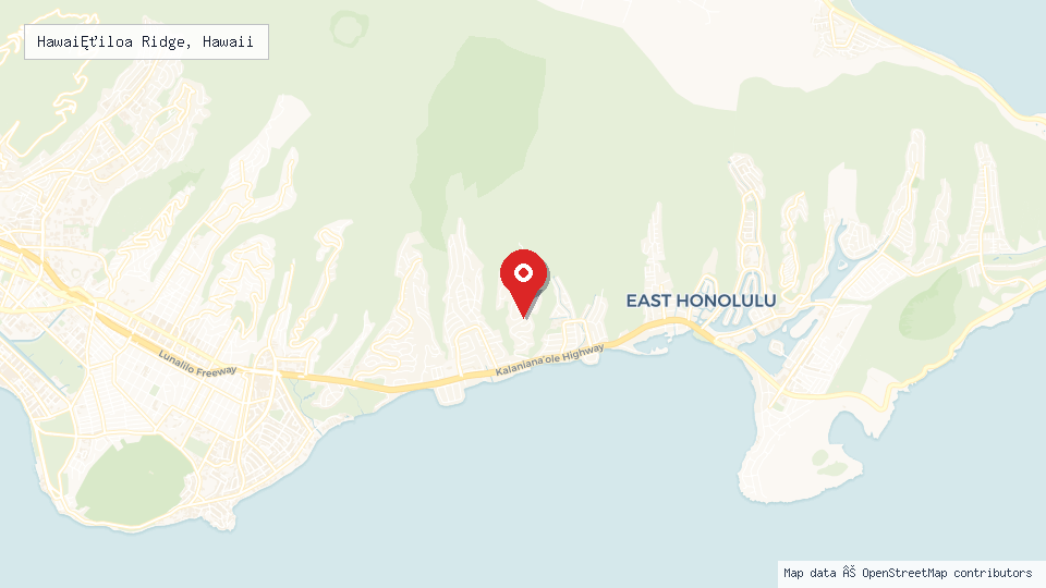 Street map of Hawaiʻiloa Ridge, Hawaii with location pin