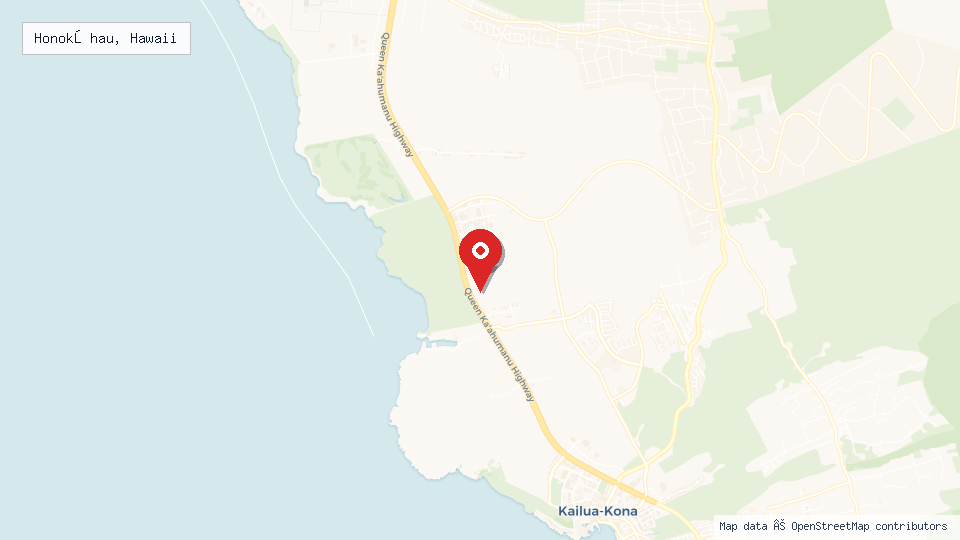 Street map of Honokōhau, Hawaii with location pin