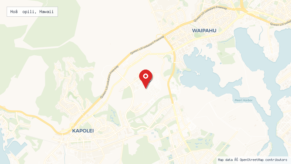 Street map of Ho‘opili, Hawaii with location pin