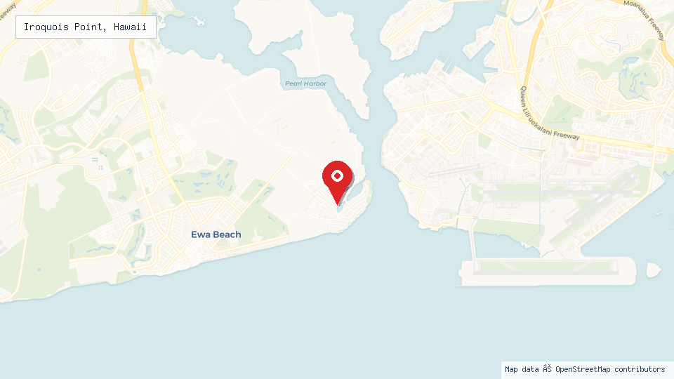 Street map of Iroquois Point, Hawaii with location pin