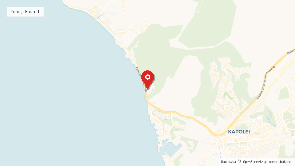 Street map of Kahe, Hawaii with location pin