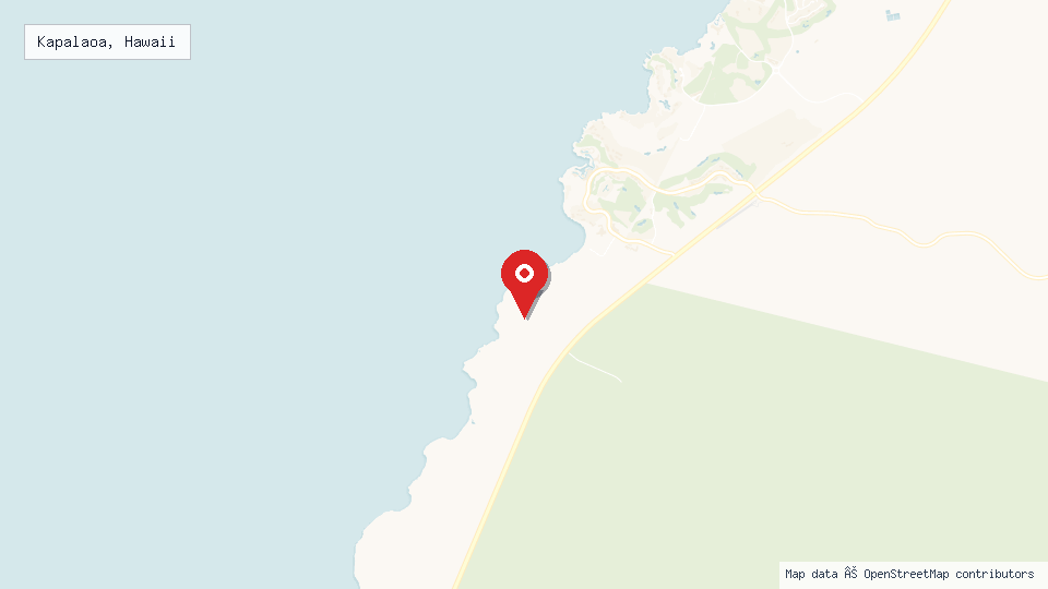 Street map of Kapalaoa, Hawaii with location pin