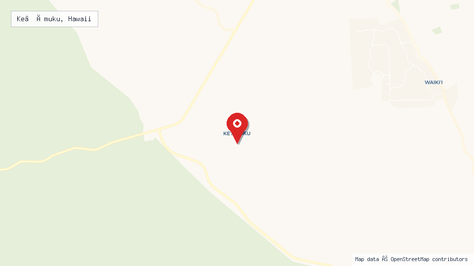 Street map of Ke‘āmuku, Hawaii with location pin