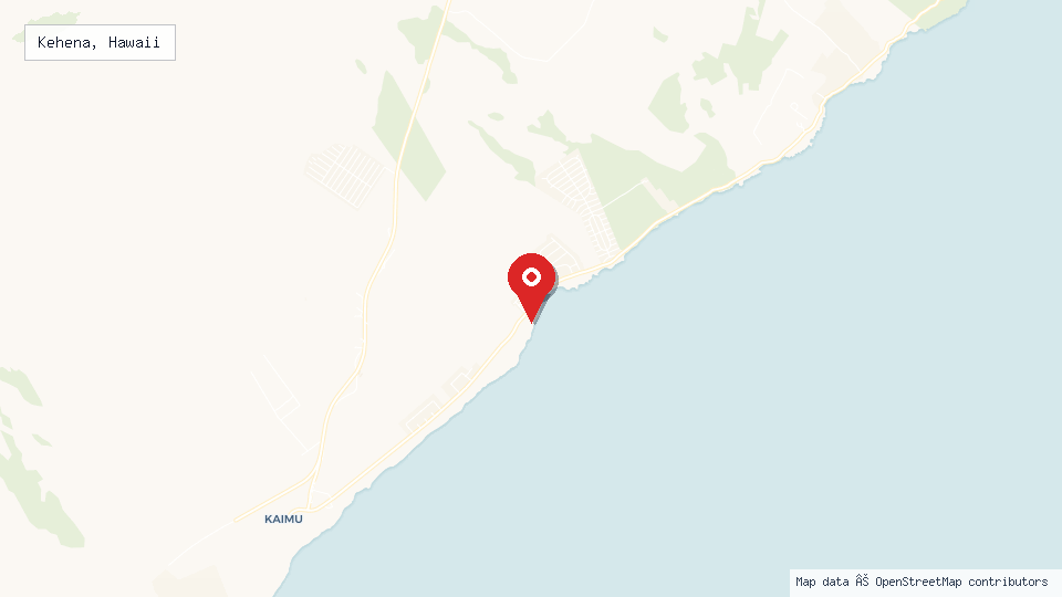 Street map of Kehena, Hawaii with location pin