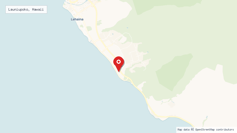 Street map of Launiupoko, Hawaii with location pin