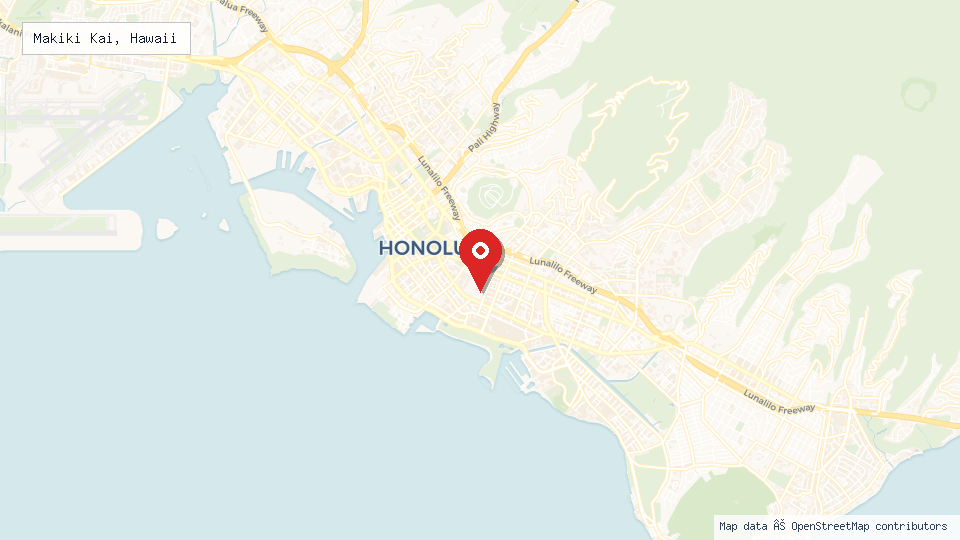 Street map of Makiki Kai, Hawaii with location pin
