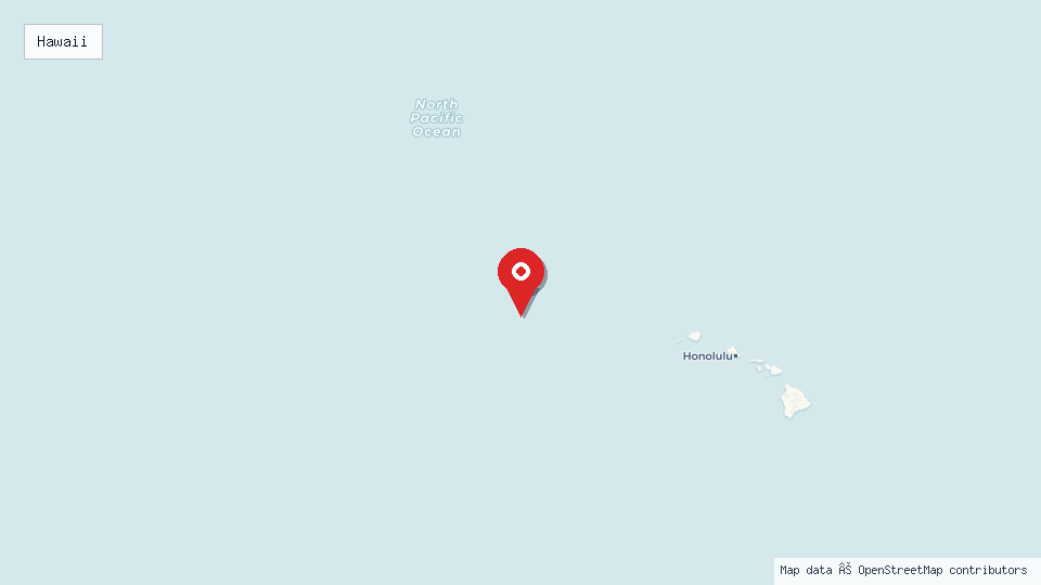Street map of Hawaii with location pin