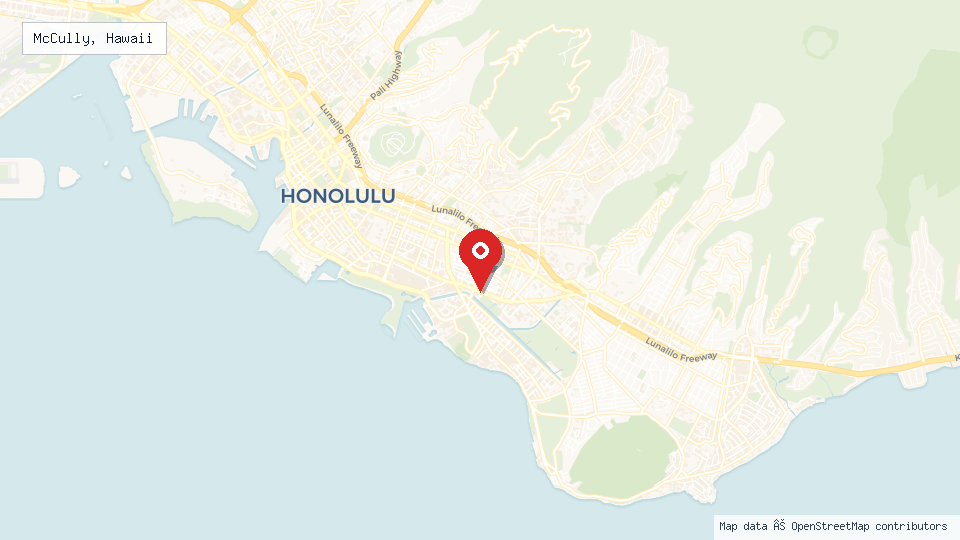 Street map of McCully, Hawaii with location pin
