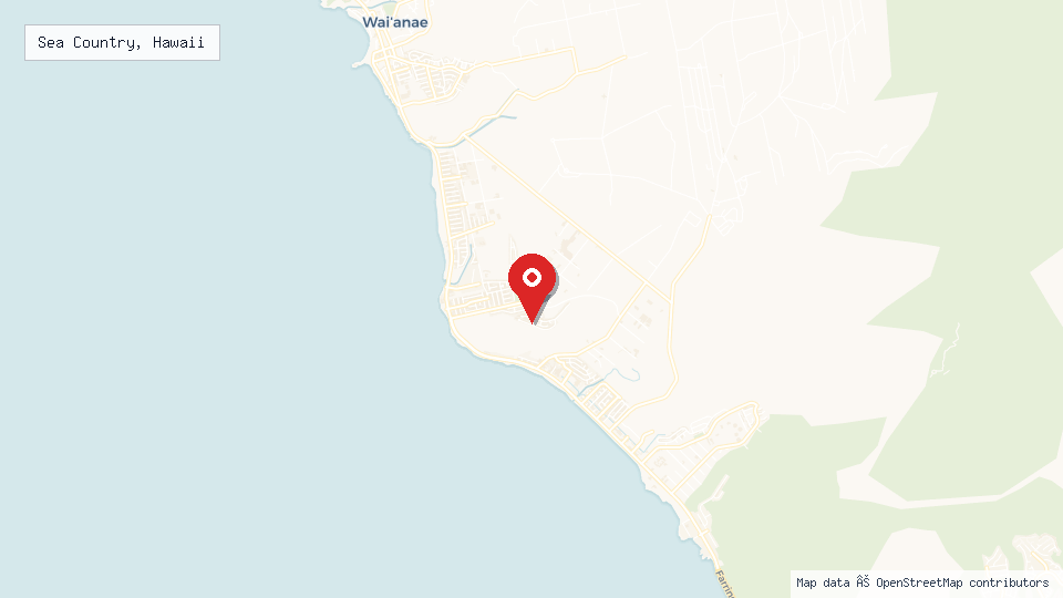 Street map of Sea Country, Hawaii with location pin
