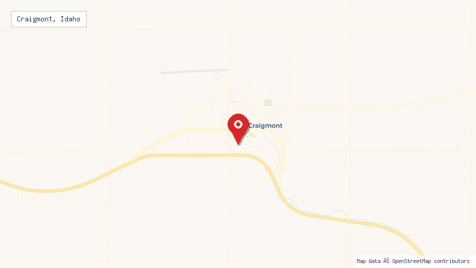 Street map of Craigmont, Idaho with location pin