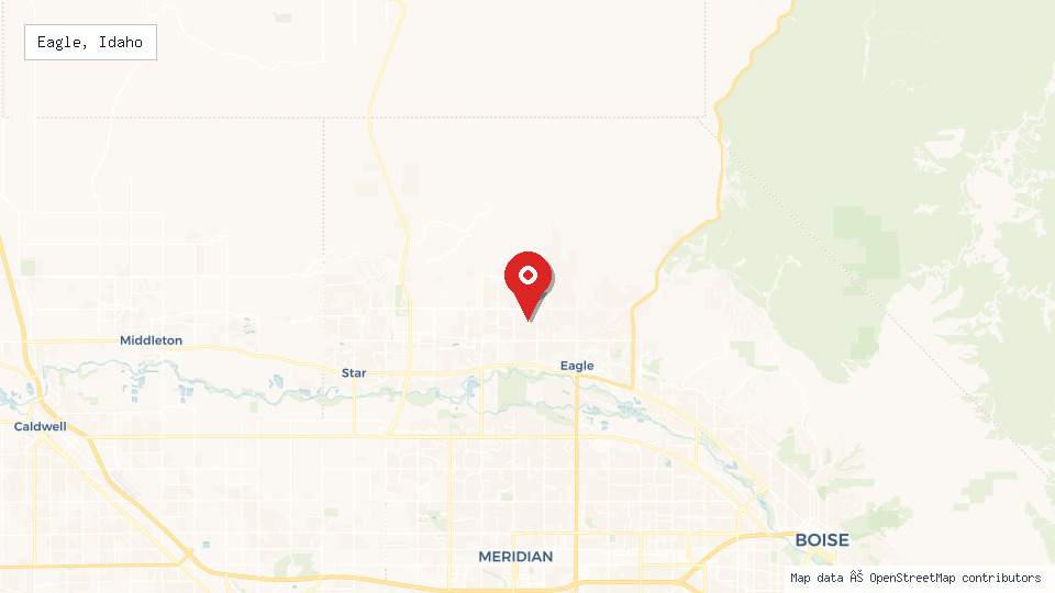 Street map of Eagle, Idaho with location pin