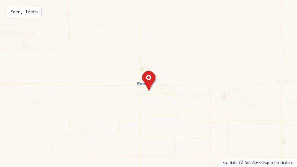 Street map of Eden, Idaho with location pin