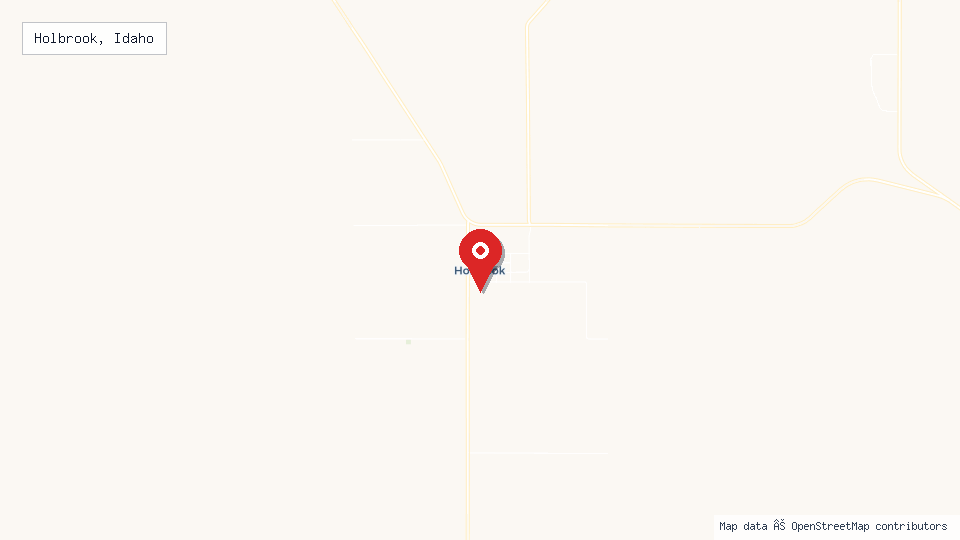 Street map of Holbrook, Idaho with location pin