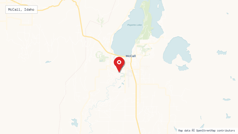 Street map of McCall, Idaho with location pin