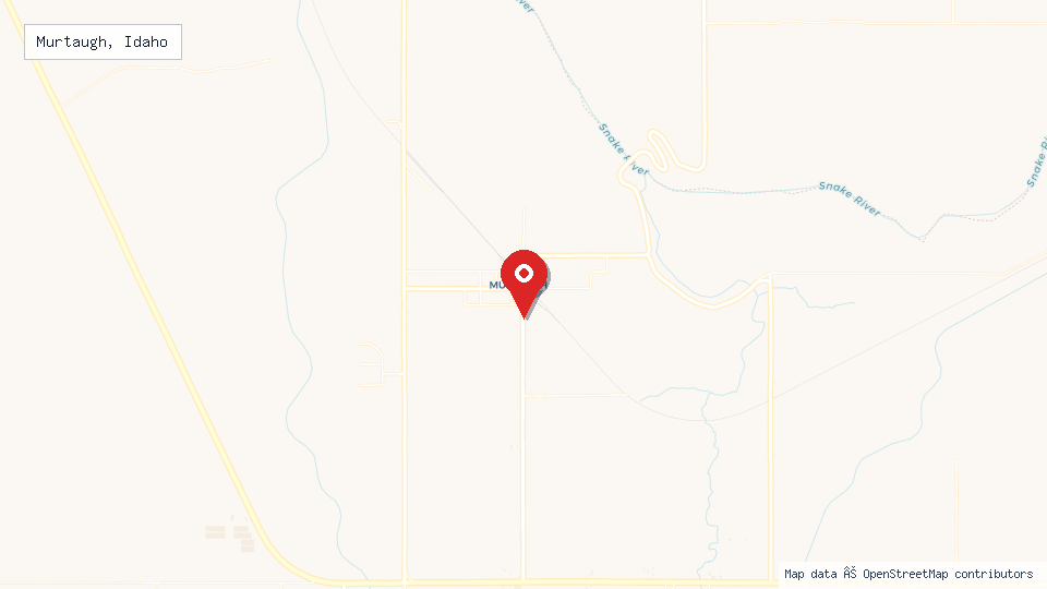 Street map of Murtaugh, Idaho with location pin