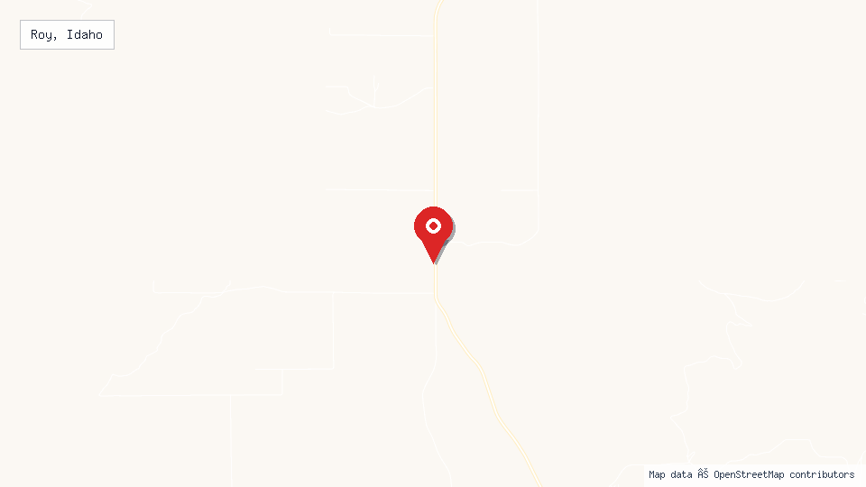 Street map of Roy, Idaho with location pin
