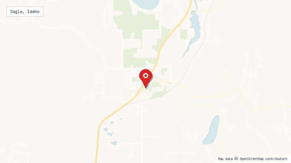 Street map of Sagle, Idaho with location pin