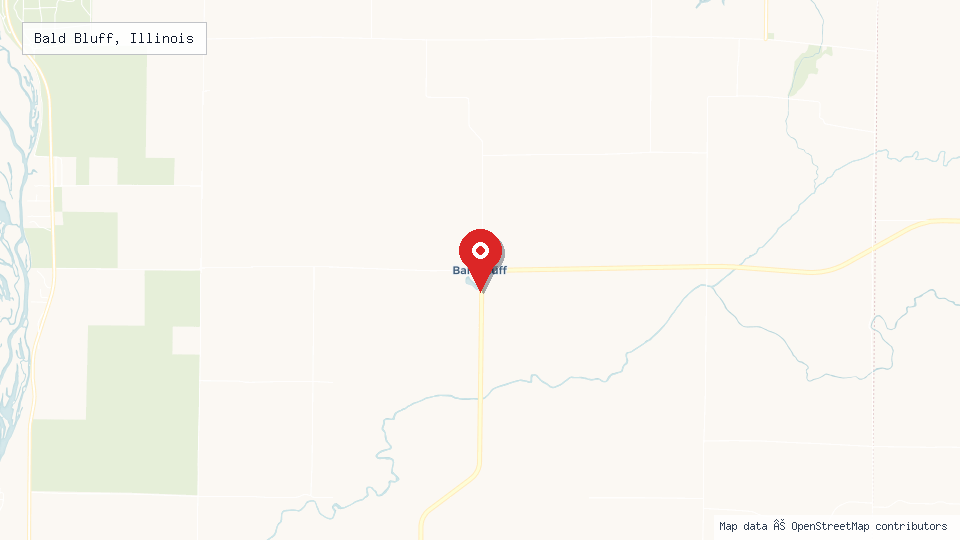 Street map of Bald Bluff, Illinois with location pin