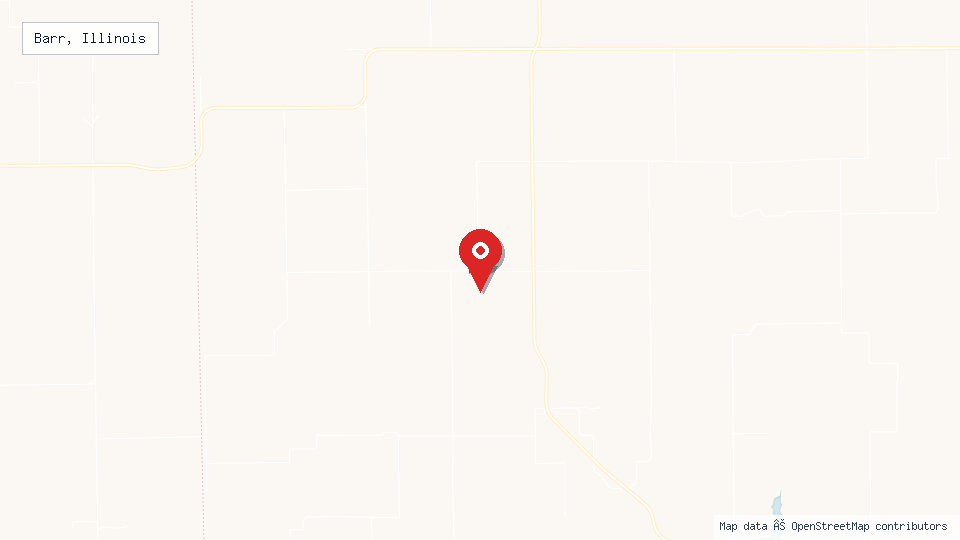 Street map of Barr, Illinois with location pin