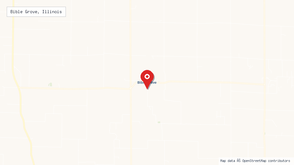 Street map of Bible Grove, Illinois with location pin