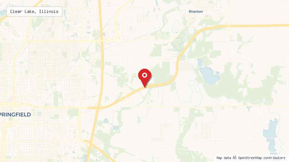 Street map of Clear Lake, Illinois with location pin