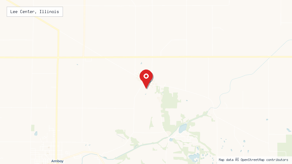 Street map of Lee Center, Illinois with location pin