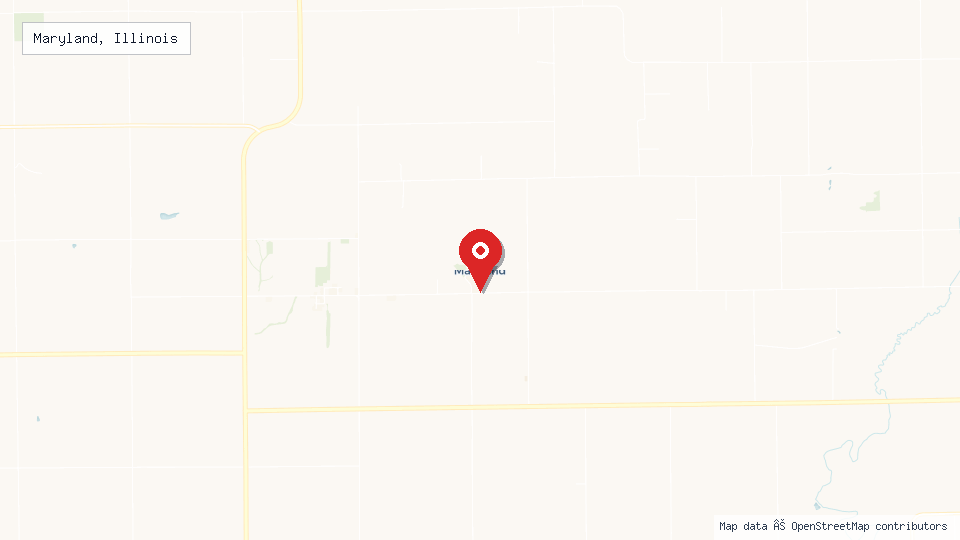 Street map of Maryland, Illinois with location pin